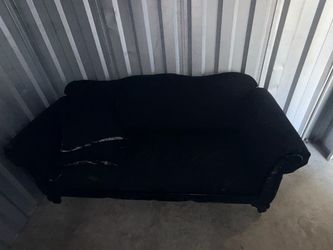 Black sofas
