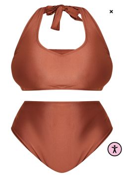 Plus Size Bikini Set Halterneck