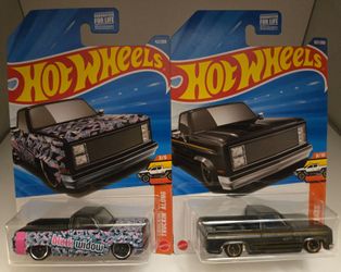 Hot Wheels Lot of 2 '83 Chevy Silverado Truckin' Slong & Hot Trucks