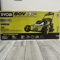     RYOBI 80V Self-Propelled Mower w/ Battery & Charger