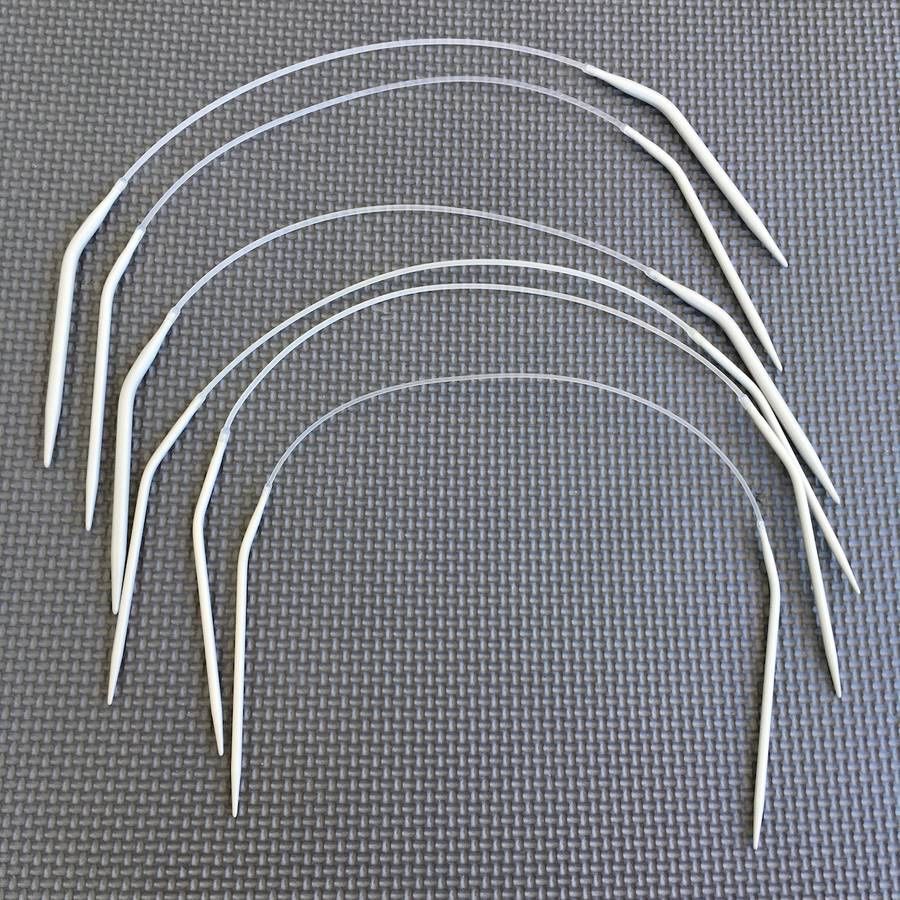 Lot of 6 Assorted 16" Long Vintage Aero Bernat Circular Knitting Needles
