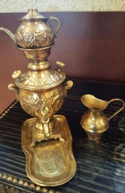brass samovar set