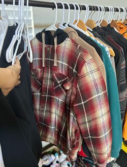 FLANNEL PLAID HOODIE/SWEATER/SHIRT/SWEATSHIRT