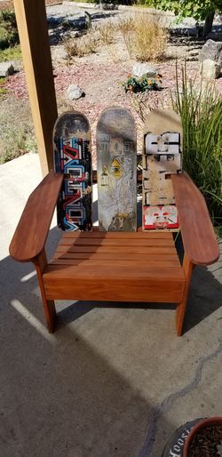 Custom made Skateboard deck chair...Adirondack
