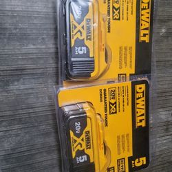 DEWALT 20VMAX XR BATTERIES 5.0AH NEW 