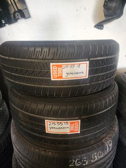 215 55R 18 Pair Of Yokohama Used TIRES 