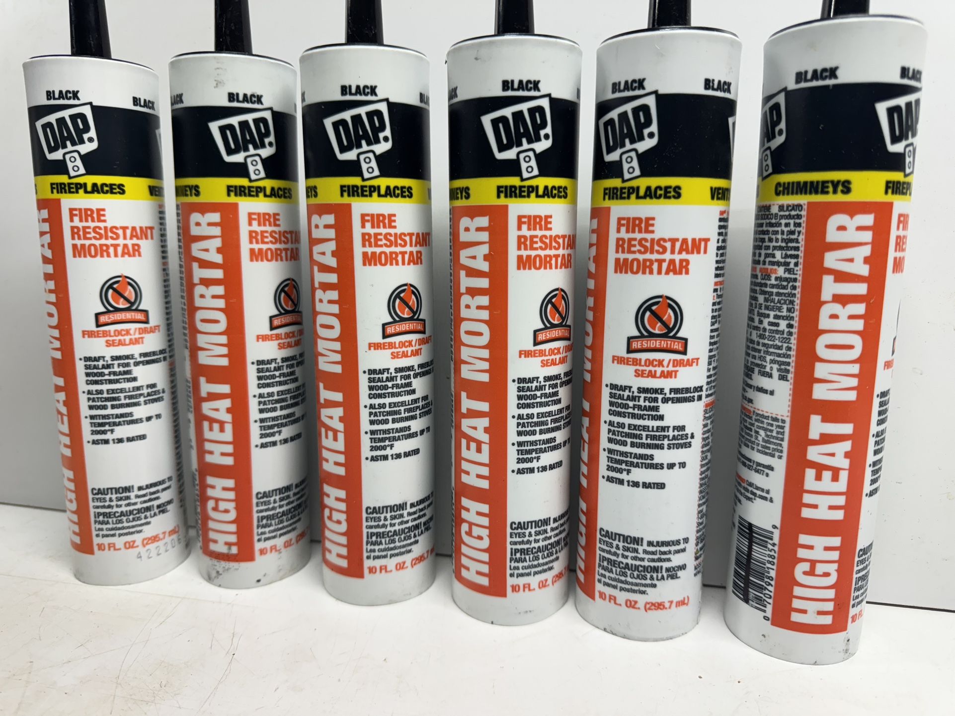 (6) DAP Fire Resistant Mortar $3 Each. Must Pick Up