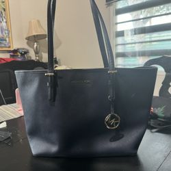 Michael Kors Navy Blue Large Tote