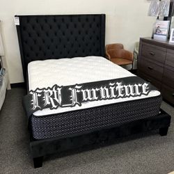 New Queen Bed Frame With Mattress 