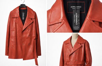 💘 VALENTINE’S DAY SHOCK PROMO 💘 Genuine Leather Luxury Red Jacket – Brand New With Tags – Fast Sale 