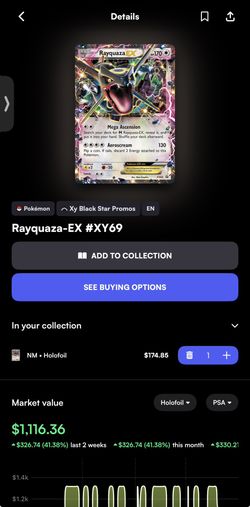 Pokémon Rayquaza EX XY69 PSA9