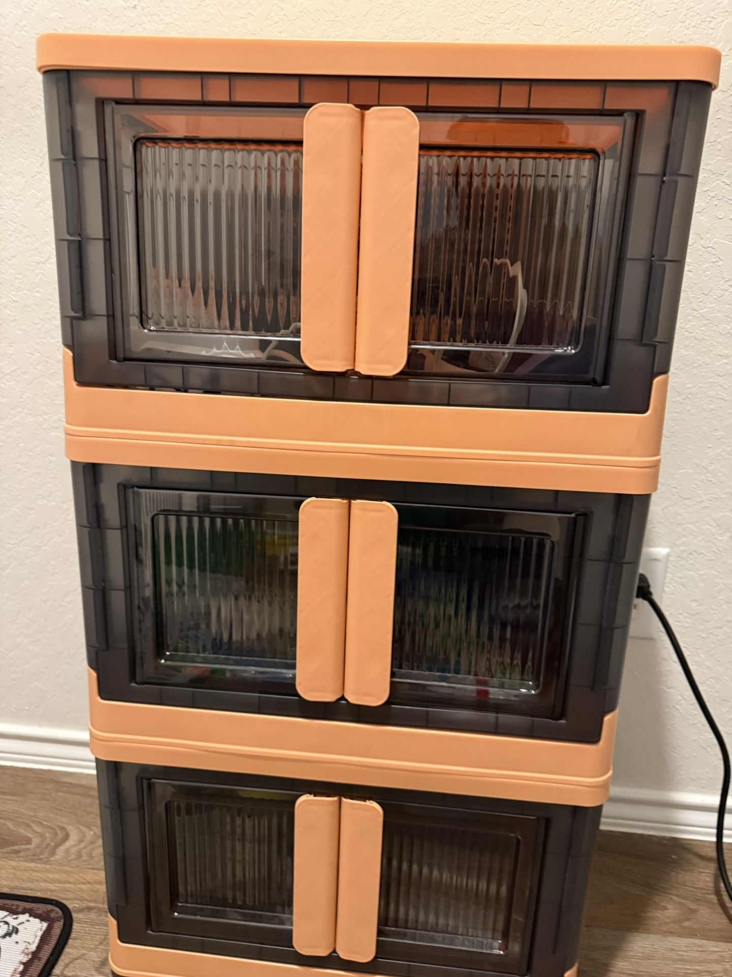 3 Pack Stackable Storage Bins with Lids