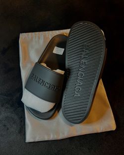 Balenciaga Logo Slide Sandals