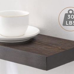 Handcrafted European Pine Floating Shelves Wall Mounted Natural Rust