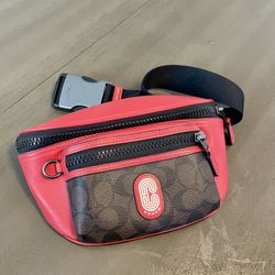 Coach Westway Belt Bag In Colorblock Signature Canvas With Coach Patch