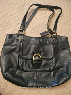 Vintage leather coach bag.