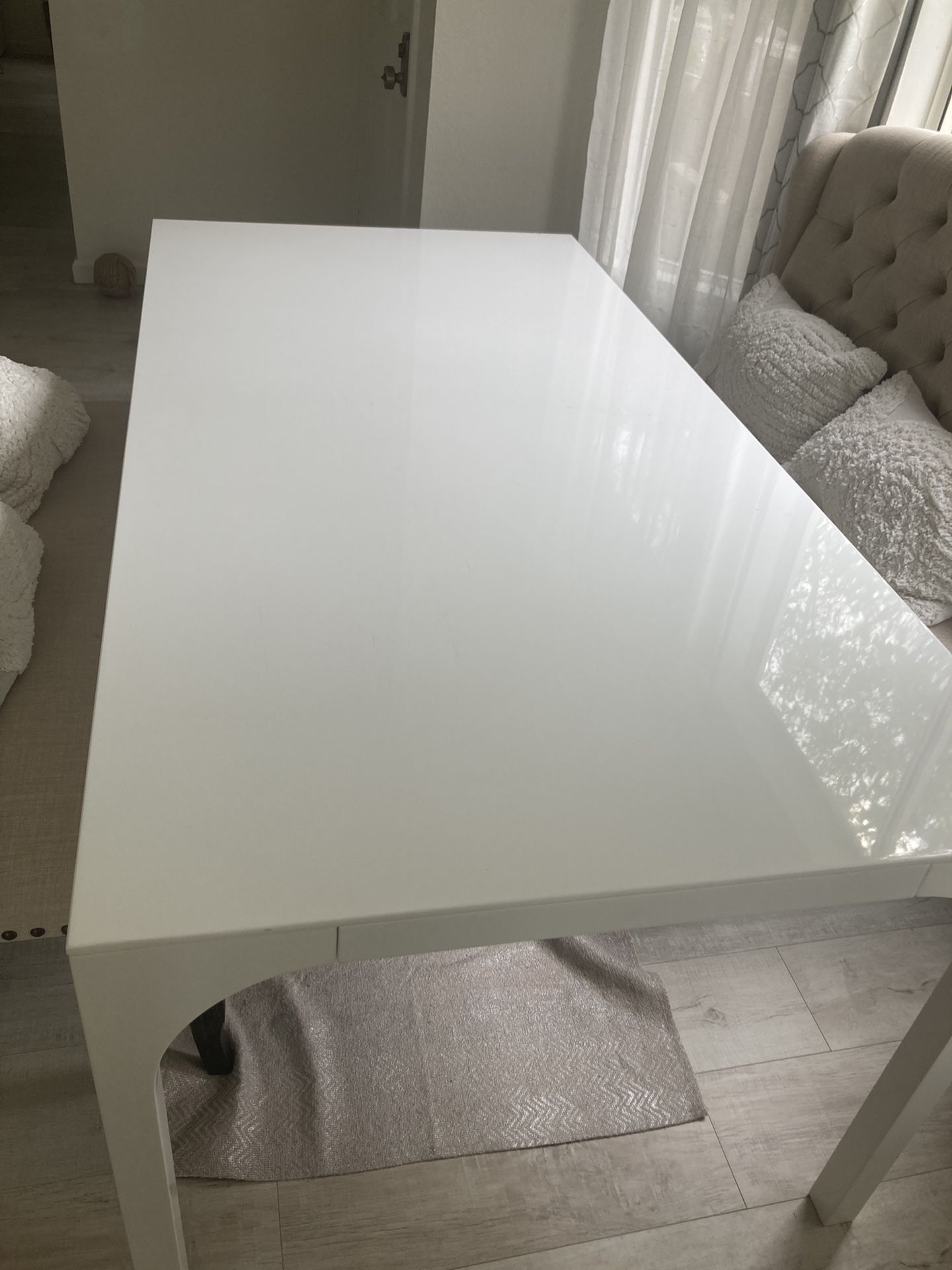72” White Lacquer Table Crate And Barrel