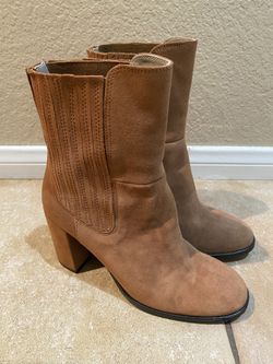 Boden Suede Ankle Boots – Tan (Size 39 / US 8–8.5)