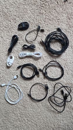 Variety of cables - HDMI, USB-A, USB-C, Mini + Micro USB, Extension, etc.