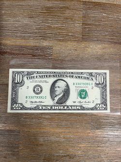 $10 old bill series 1993 Uncirculated