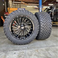 Force Off-Road Wheels 33x12.50R20 Venom XT Tires Package Deal Fits 5 Lug Ram 1500 Toyota Tundra