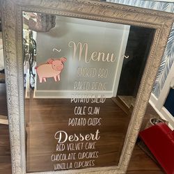Wedding Menu Mirror