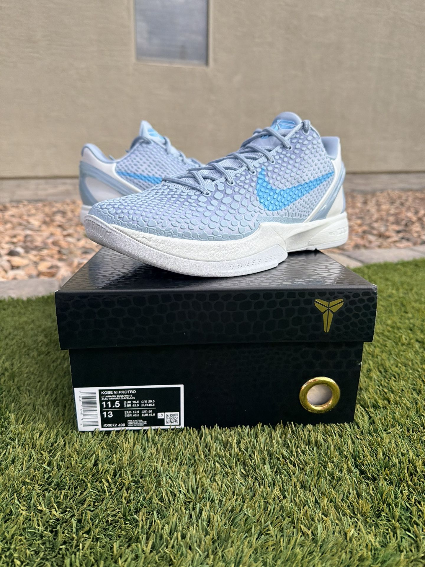 Nike Kobe 6 Protro Caitlin Clark Light Armory Blue NEW/SNKRS RECEIPT SIZE: 11.5 $330 FIRM ONLY!