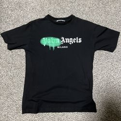 Palm Angels Tee Green And Black 