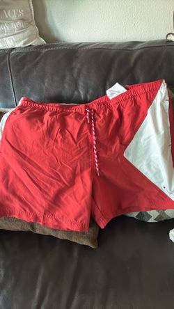 Red and White #Swim Trunks #Board Shorts large