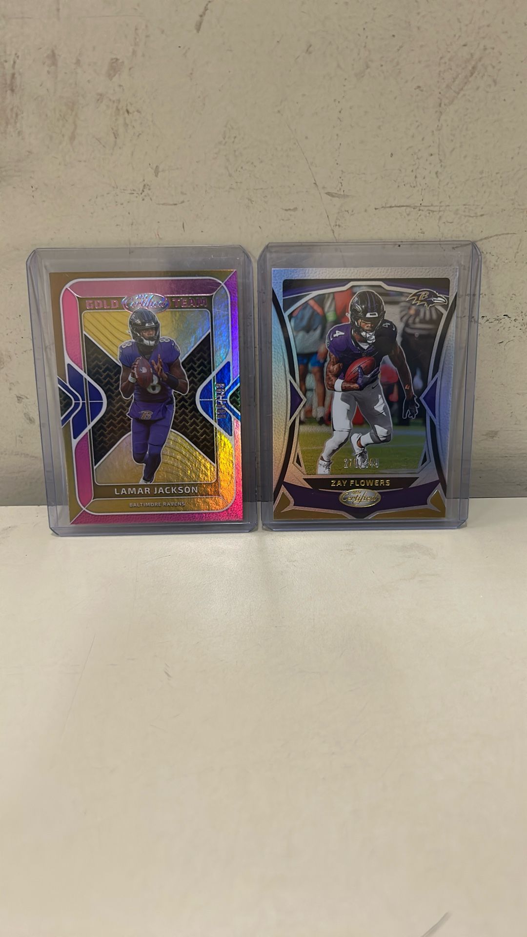 Zay Flowers And Lamar Jackson Numbered Cards