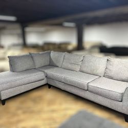 Free Delivery- Gray 2pc sectional sofa couch