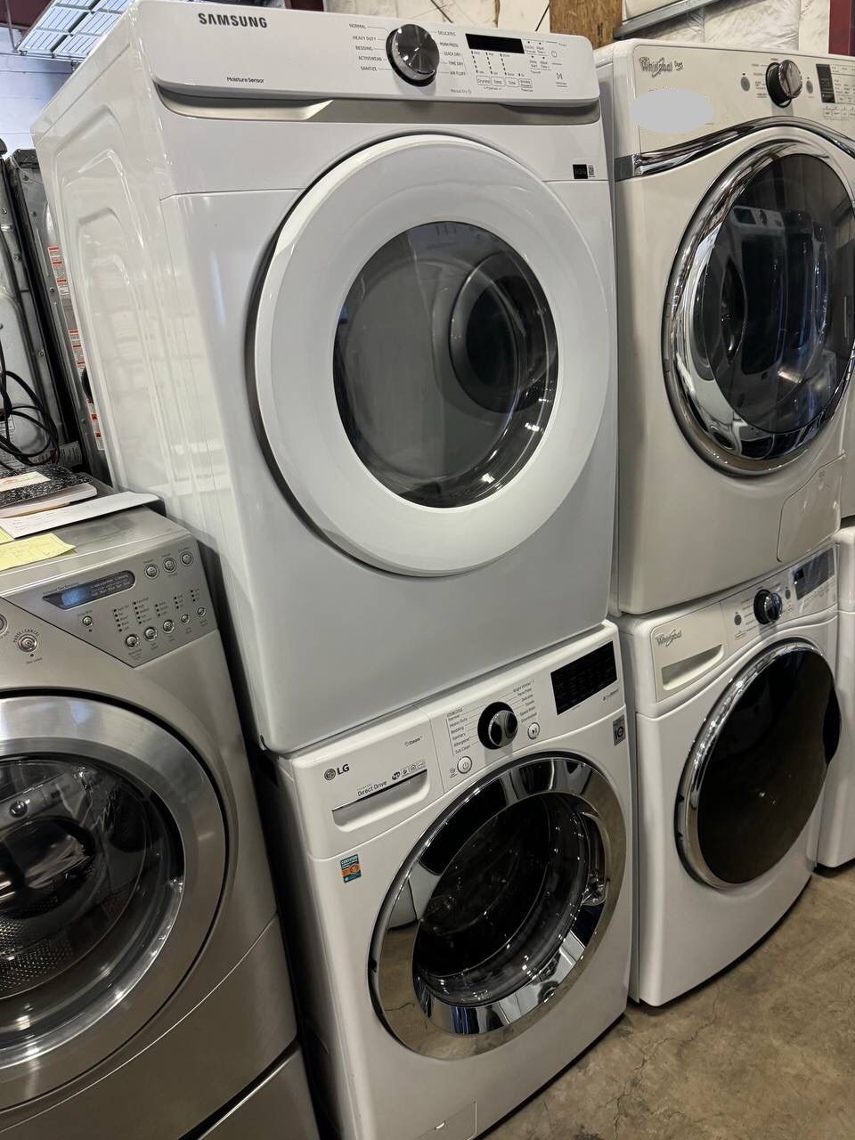 Washer & Dryer Electric and Gas Top Load Front Load Set Sets Free Cords Attachments Warranty