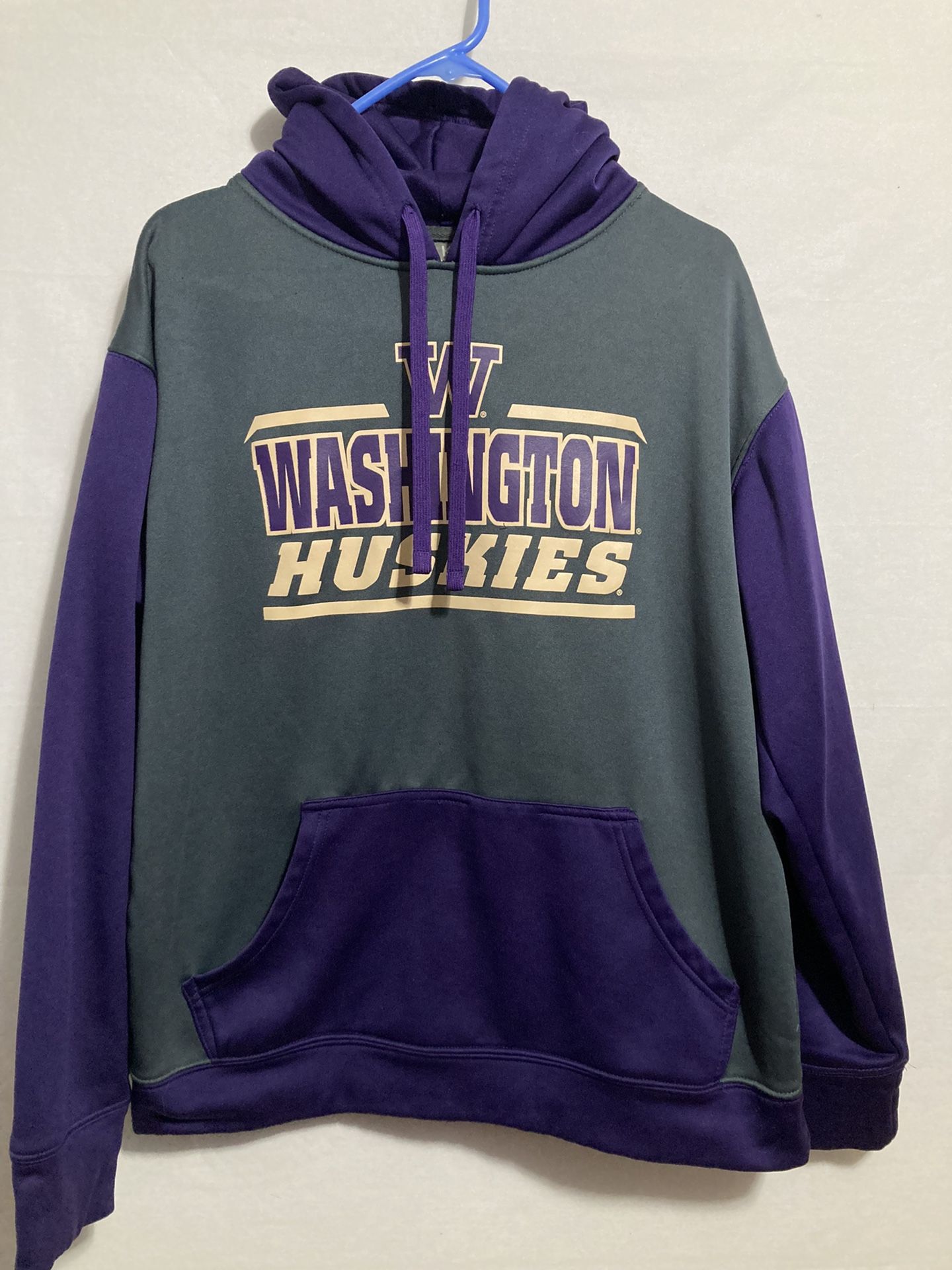 VTG* Knights Huskies Washington Spell Out Sweater Pullover Hoodie MEDIUM Logo