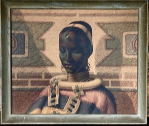 Vintage Vladimir Tretchikoff Print "Ndebele Girl"