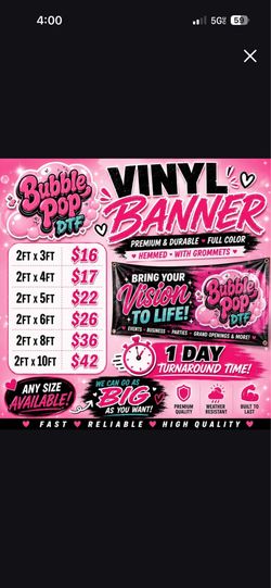 Custom vinyl banners
