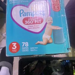 Unopened Size 3 Diapers from Pampers 78 Count