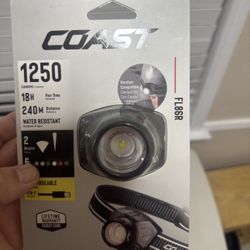 New In Box COAST FL86R 1250 Lumens Rechargeable Headlamp