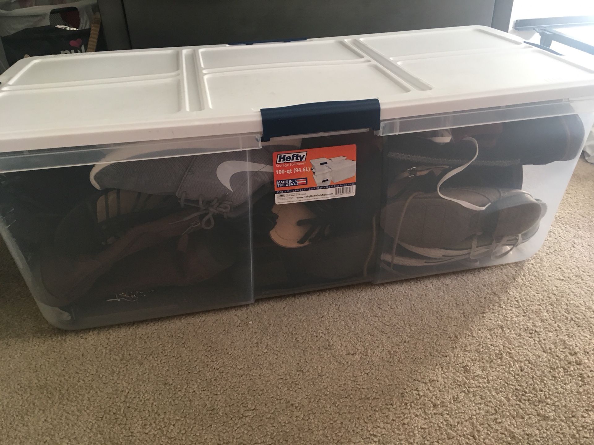 100 qt storage bin container