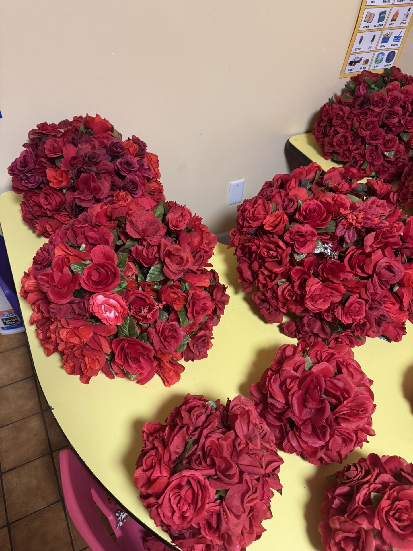 Red Rose Floral Balls