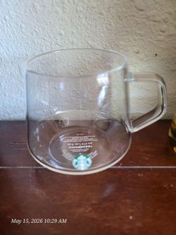 Starbucks 16 oz Clear Glass Core Mug