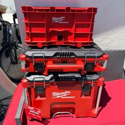 Milwaukee PACKOUT Rolling Toolbox + Large Toolbox + Crate Bundle