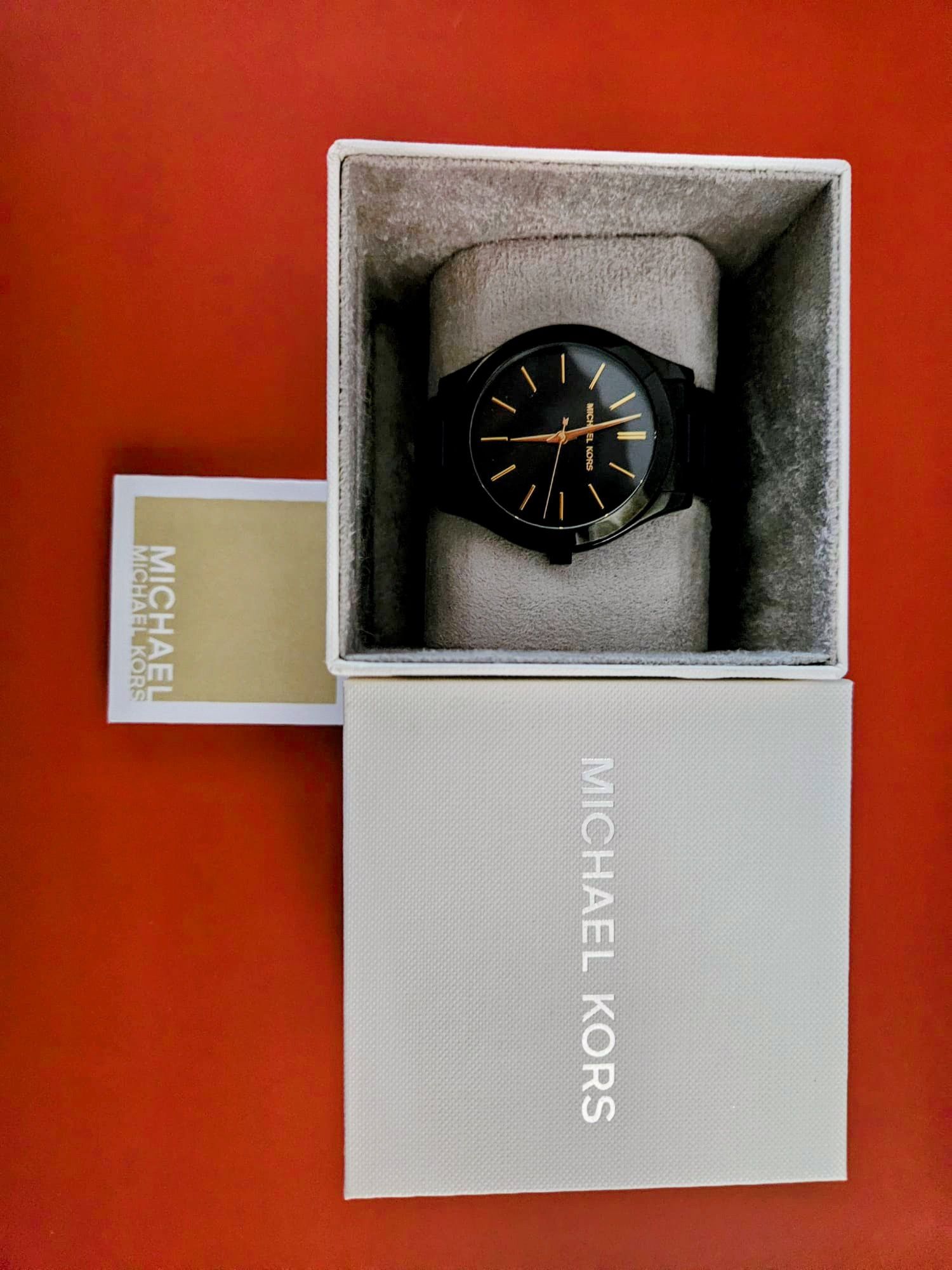 Michael Kors Slim Runway Black Women Watch