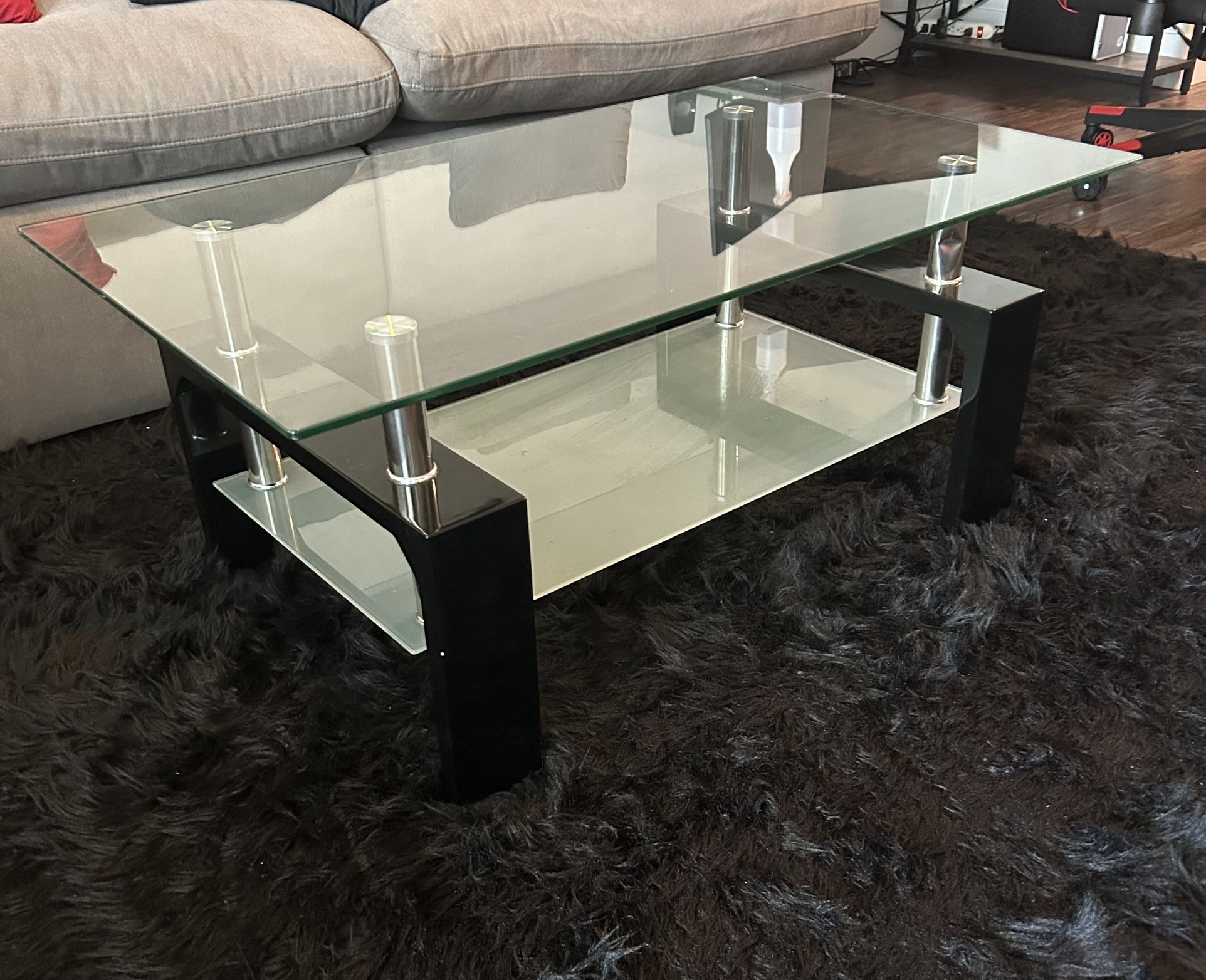 Modern Glass Black Coffee Table