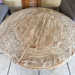 Reclaimed Wood Round Coffee Table