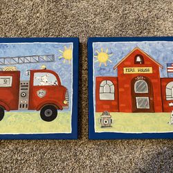 Fire truck Hanging Pictures