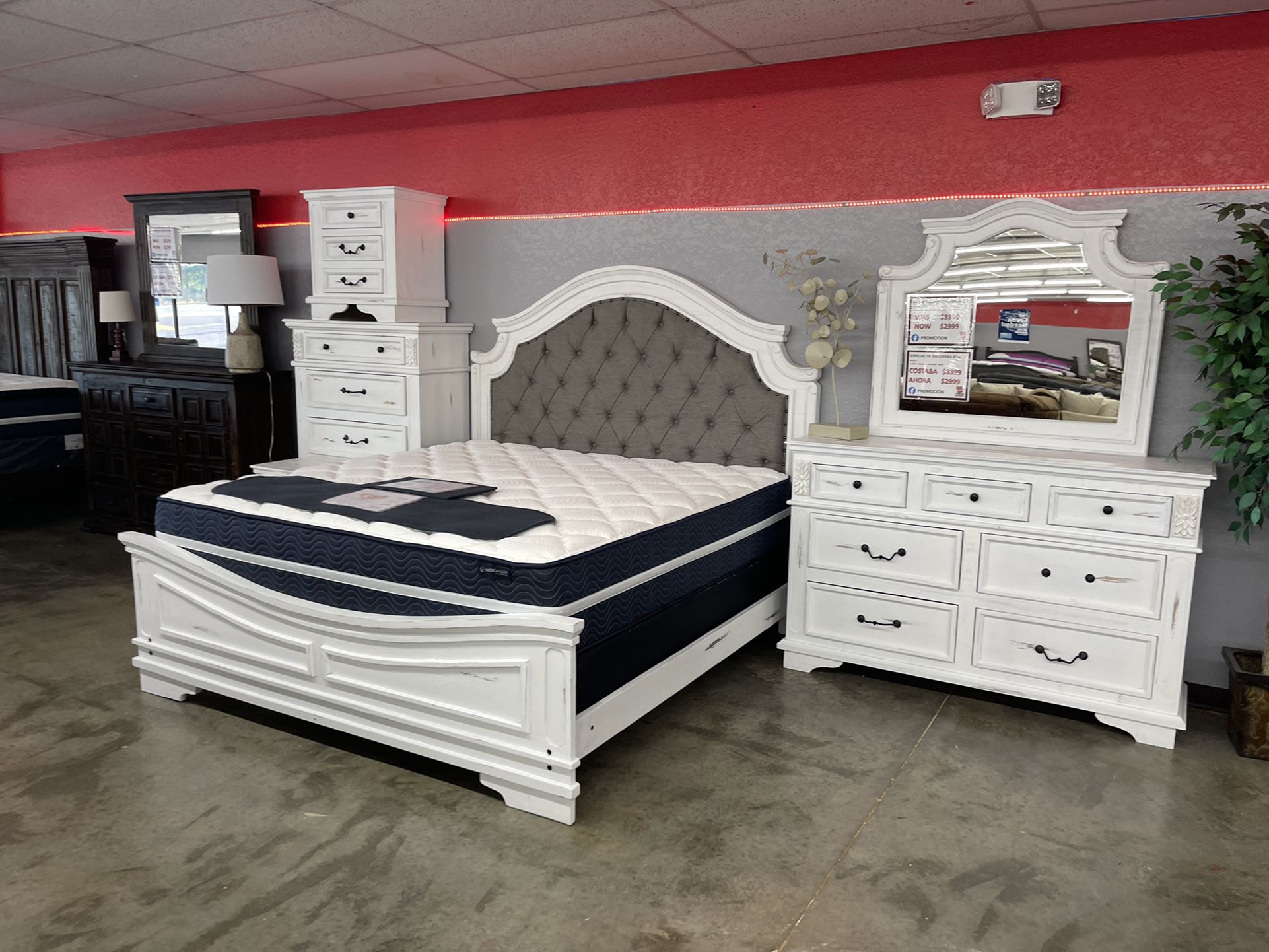 All New King Rustic Bedroom Group On Sale Now !!