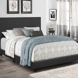 Dark Gray Bed Twin (Mattress Not Included)