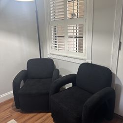 2 Accent, Black Chairs