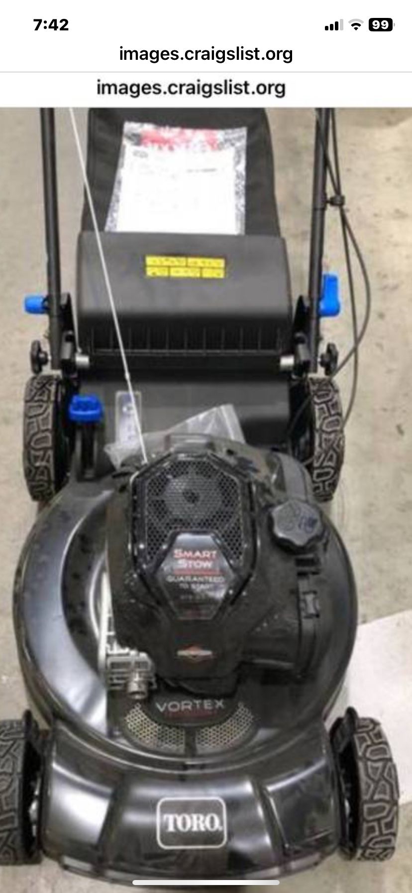 New 2025 Used Once TORO 22 Inch Self Propelled Lawn Mower 569$ New