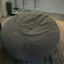 Grey CordaRoy Bean Bag Convertible to bed (Queen)